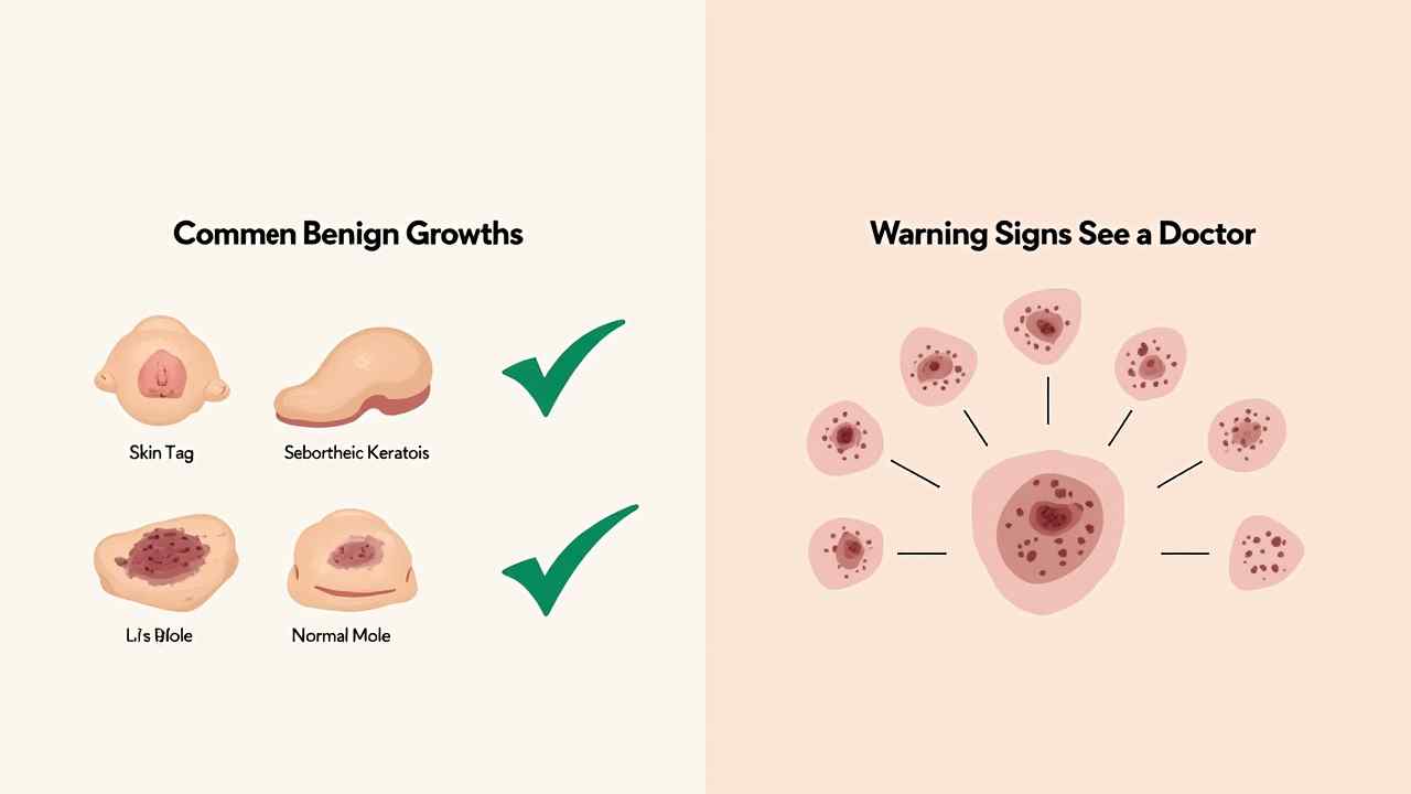🩺 A Dermatologist's Guide to Common Skin Growths (When to Worry)